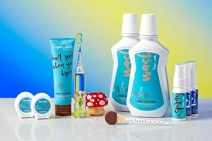 SuperMouth Fluoride Toothpaste - Adults & Kids, Fights Cavities, Whitens, Nano Hydroxyapatite, Dentist Developed, Safe Clean Ingredients, Gentle on Sensitive Teeth, Vitamins D3 & K2, 4 Tasty Flavors