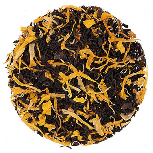 Pomegranate Lemon Organic Black Tea | Loose Leaf Black Tea Blend with Fruity Citrus Flavor | Refreshing Hot or Iced Tea | 4oz Resealable Pouch | Organic Tea | Bright & Coppery Infusion-StrideForce Fitness