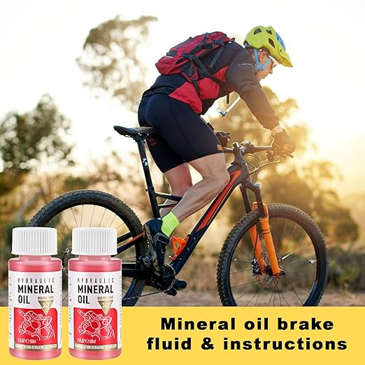 Brake Bleed Kit for Shimano, TEKTRO, TRP, SRAM/MAGURA/Formula/Hope, Hydraulic MTB Brake Bleed Kit for Shimano with M4-M7 Adapter, High Performance Mineral Oil Brake Fluid (2 * 60ml)-StrideForce Fitness