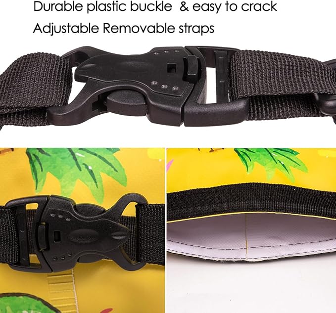 Dry Bag Waterproof,10L Roll Top Backpack Floating Dry Bag for Kayaking Boating Swimming Hiking Camping Outdoor Activities,Yellow Pineapple-StrideForce Fitness