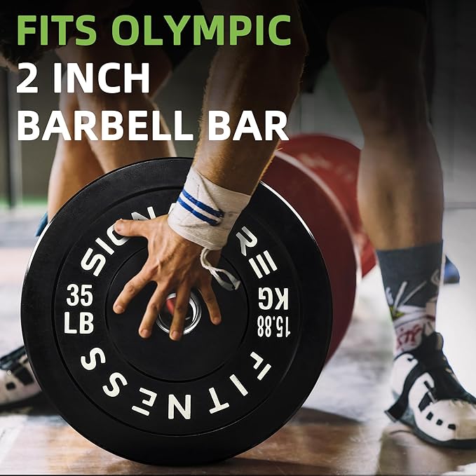 Olympic Bumper Plates Set, 2" Weight Plates for Strength Training & Weightlifting, Paris or Set or Set with Barbell, Multiple Options-StrideForce Fitness