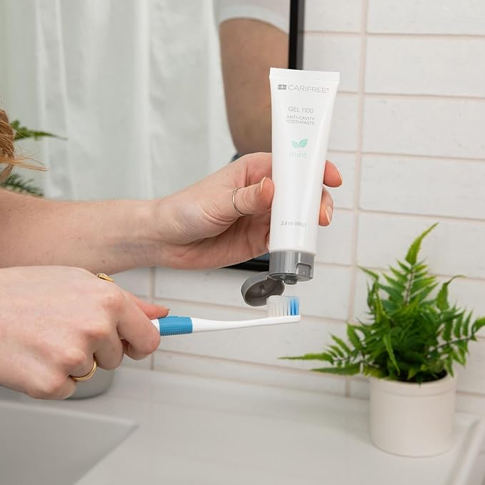 CariFree Gel 1100, Mint Flavored, Anti-Cavity Fluoride Toothpaste with Nano Hydroxyapatite for pH Neutralization, Enamel Protection, Dentist Recommended for Kids and Adults (Pack of 4)