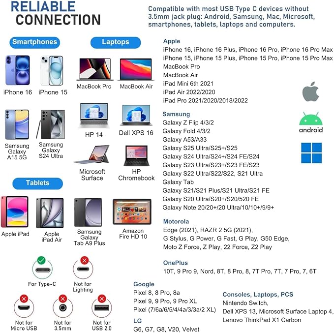 LUDOS Clamor USB C Headphones for iPhone 16 15 Pro Max Plus iPad Pro, 5 Years Warranty, USB-C Earbuds for Samsung Galaxy S24 S23 Ultra S22 S21 FE S20 A55 A54 A53, USB Type C Earphones - Red-StrideForce Fitness