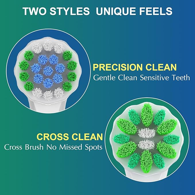 Replacement Toothbrush Heads Compatible with Oral B Braun Pro 1000 Electric Toothbrush Heads, 8 Count Precision Clean Brush Heads Refill Compatible with Oral B Pro 100/500/1000/1500/Genius X