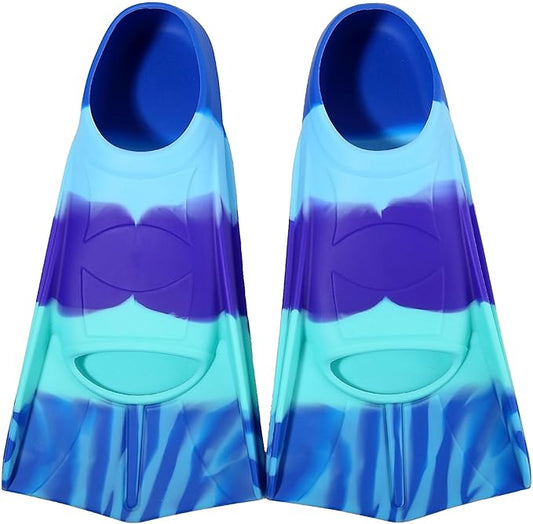 Kids Swim Fins,Short Kids Fins Youth Swimming Flippers for Lap Swimming Training for Children Girls Boys Beginners-StrideForce Fitness