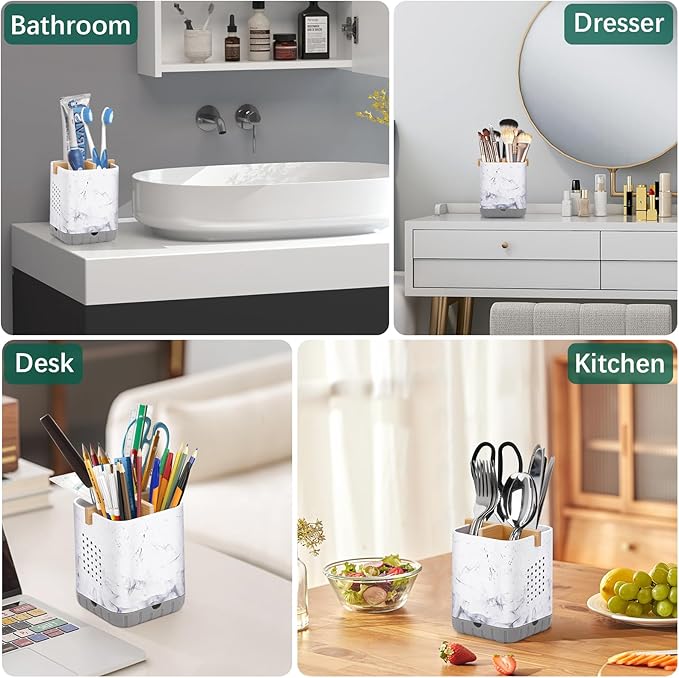 Boperzi Toothbrush Holders, Kids Toothbrush Holder with Drainage, Detachable Anti-Slip Electric Toothbrush Holder, Toothpaste Organizer Storage Caddy for Bathroom Countertop, Shower, Kitchen, Vanity