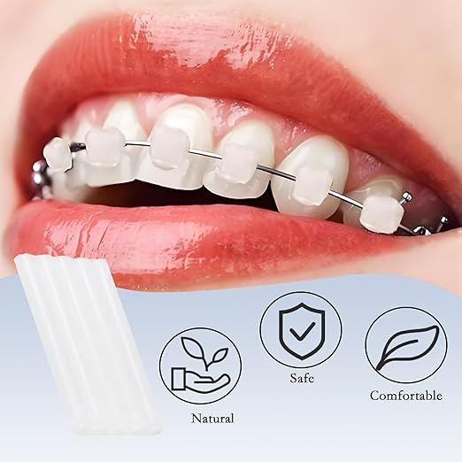 Orthodontic Wax for Braces 10 Boxes 50 Strip Odorless Braces Wax Dental Wax for Aligner, Dental Care, Prevent Mouth Injury
