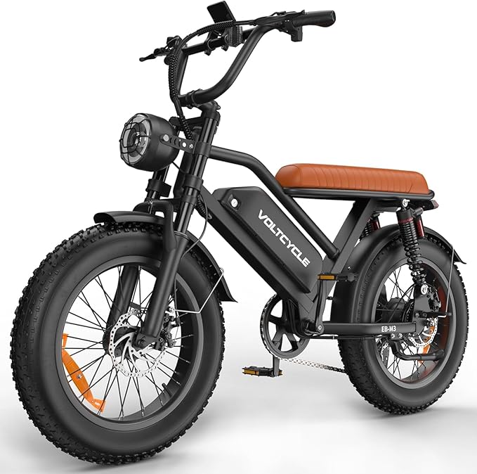 Electric Bicycle for Adults - 20”x 4”Fat Tire, Peak 1000W Motor, 7 Speed Electric Motorcycle Bicycle, 48V/18.2AH Detachable Battery Long Seat Electric Bike,Up to 28MPH/30-60Miles Electric Dirt Bike-StrideForce Fitness