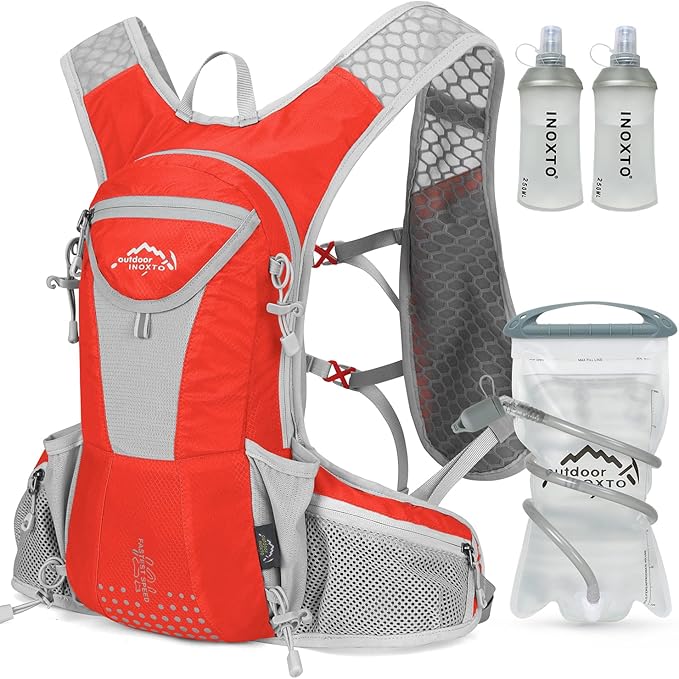 Hydration Pack Backpack, Lightweight Water Backpack with 2L Leakproof Hydration Bladder Daypack for Men Women,Running Hydration Vest for Outdoor Trail-StrideForce Fitness