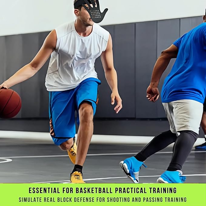 Generic Headgear Blocking Guards Basketball Defensive Mask, 3D Eye-Blocking Shooting Dribble Training Mask, Guard Shooter Jump Shot Basketball Game Training Equipment, Improving Skills, Black-StrideForce Fitness