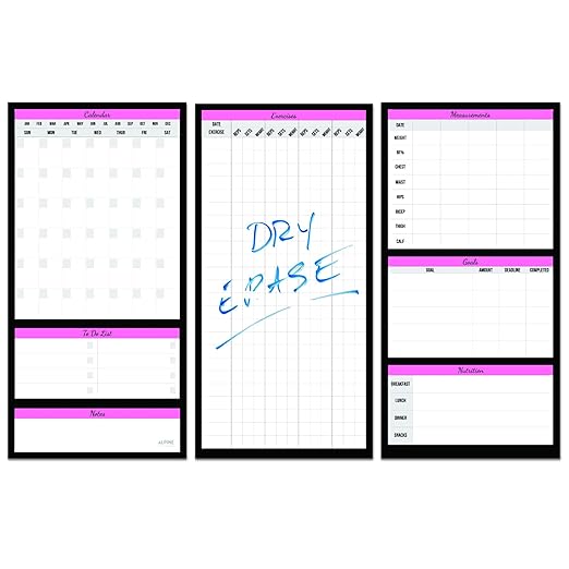 Weekly Planner Pad - Notepad Scheduling System - Dry Erase Board, Task List, and Calendar - Planning Poster for Time Management, Workout, Exercise, and Weight Loss - Expandable Desk Notepad-StrideForce Fitness