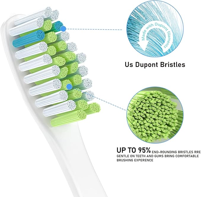 Replacement Toothbrush Heads for Ultra Plaque Control & Whitening, Diamantine-Clean Brush Heads Compatible with Philips Sonicare Electric Toothbrush, 4 Pack