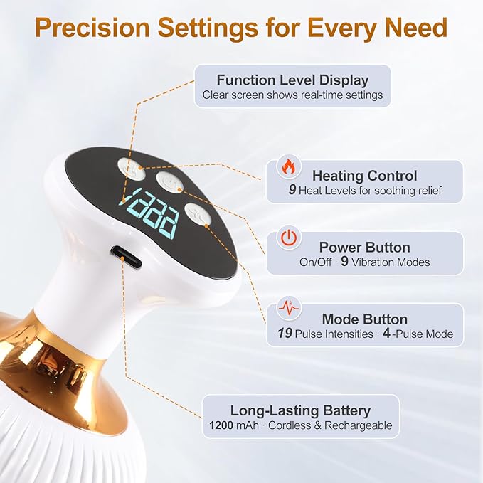 Lymphatic Drainage Massager, Anti-Cellulite & Stretch Mark Reduction Body Sculpting Machine for Legs, Arms & Belly, Skin Firming & Fat Loss, with Microcurrent, Heat, Light & Vibration-StrideForce Fitness