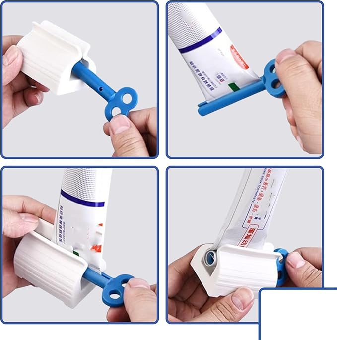 Max Toothpaste 3 Pack - 21.9 OZ Total Fresh Cool Mint – Bonus Squeezer Key, Whitening & Fluoride Tubes | Fits Most Toothpaste Sizes | Easy Squeeze, No Waste | 3-Pack Value Set