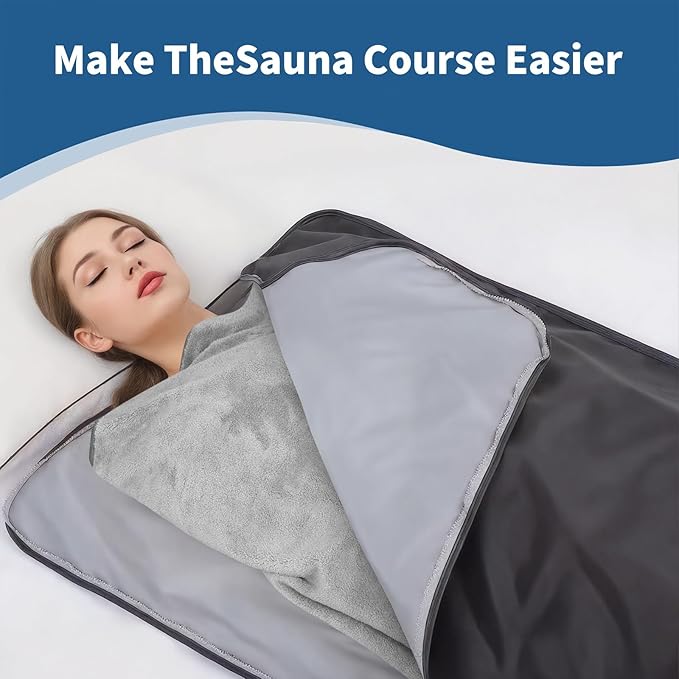 Infrared Sauna Blanket Towel Inserted 30" x 70" Reusable Machine Washable Insert Towel Easy Detoxification Simplifies Clean-Up Super Absorbent Perfect Companion for Infrared Sauna Blanket (Gray)-StrideForce Fitness