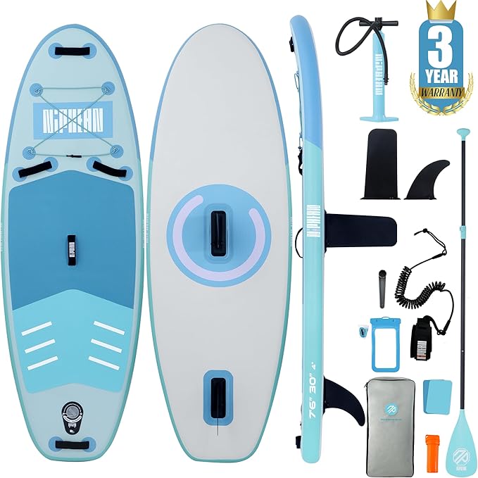 Niphean（Ultra-Light）Inflatable Paddle Board with (Beginner Friendly) StabilTrac Fin and Durable SUP Accessories, 10' Stand Up Paddle Boards for Adults & Youth, Versatile Yoga Paddle Board, Gift Ideas-StrideForce Fitness