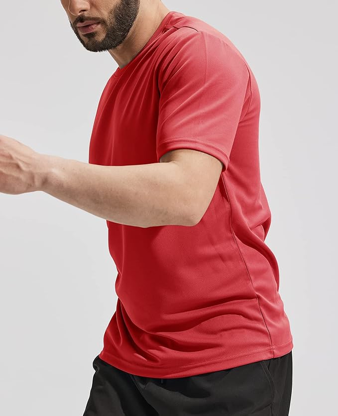 MIER Men's Quick Dry Workout Shirts Moisture Wicking Running Athletic Performance T-Shirts Recycled Polyester Top Tee-StrideForce Fitness