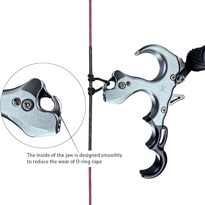 Compound Bow Aid Releaser with Wrist Straps and Adjustment Tool,Archery Release Aids with 3 Thumb Release Adjustable,Aluminum Alloy Aids.for Left and Right Handers.-StrideForce Fitness