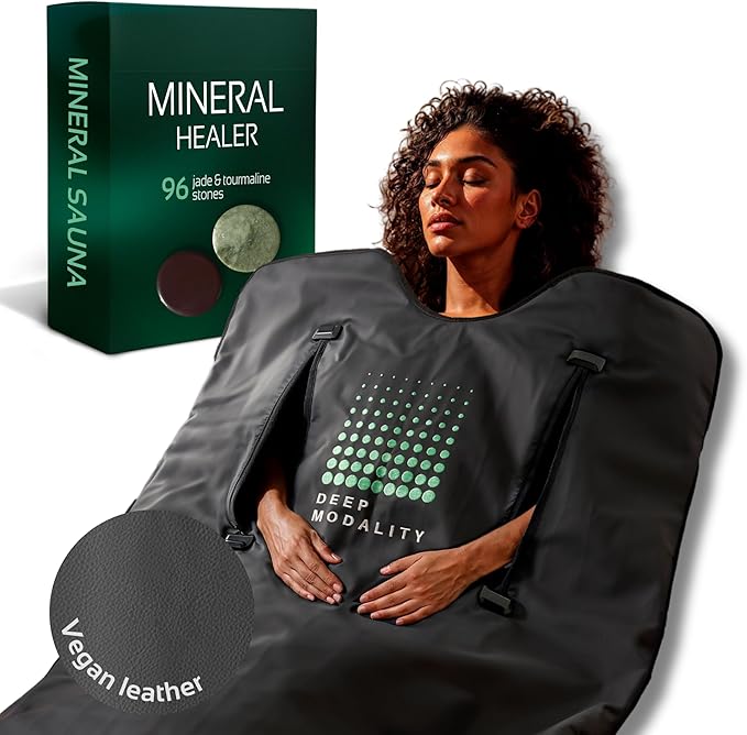Pro M3 - Infrared Sauna Blanket | Detox, Wellbeing & Recovery | Highest Grade Materials + Jade & Tourmaline for Enhanced Therapy, Adjustable Temp 77-176°F, 6ft x 3ft (Mineral Edition)-StrideForce Fitness