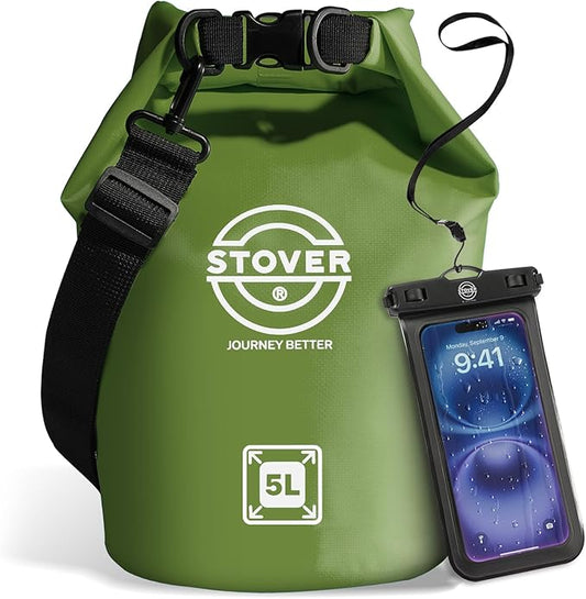 STOVER 5/10/25/30/40/55L Waterproof Backpack- Floating Dry Bag for Kayaking, Travel, Beach, Hiking, & Camping, Men/Women-StrideForce Fitness