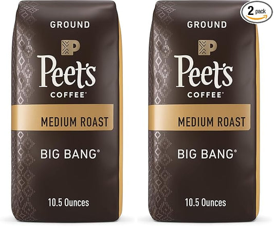 Peet's Coffee, Medium Roast Ground Coffee - Big Bang 10.5 Ounce Bag (Pack of 2)-StrideForce Fitness