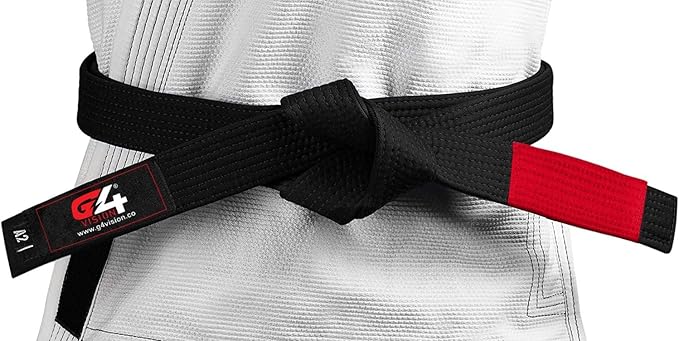 G4 VISION Jiu Jitsu Belt BJJ Belts Brazilian Adult A1 A2 A3 A4 Black Brown Purple Blue White-StrideForce Fitness