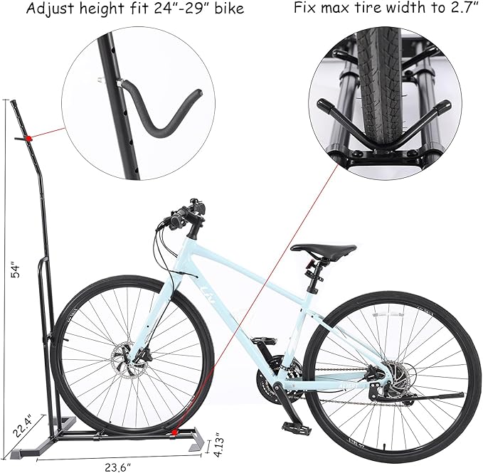 YueTong Vertical Bike Stand, 2 Bike Rack Garage, Upright and Horizontal, Indoor Bicycle Storage for Floor.-StrideForce Fitness