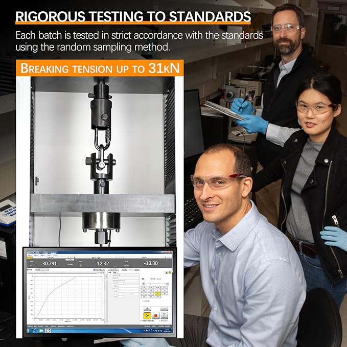 Heavy Duty Carabiner, 25kn(About 5620 lbs) Oval Carabiner Clip O-Shape Rock Climbing Carabiner Lightweight Caribeener for Climbing, Mountaineer, Aerial Work-StrideForce Fitness