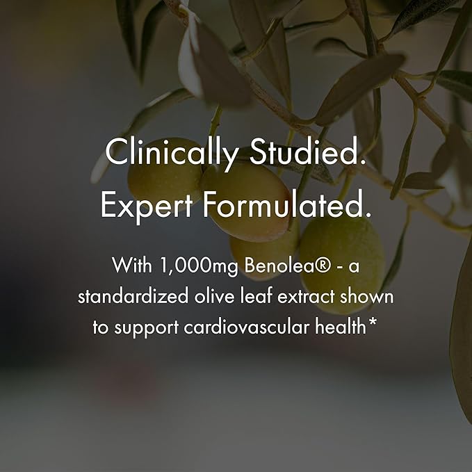 NAOMI BP Advanced, Potent Ingredients for Blood Flow and Circulation, Endothelial Function, Supports Cardiovascular and Arterial Health, 1000mg Olive Leaf Extract, 180mcg Vitamin K2 (Small, 60 Count)-StrideForce Fitness