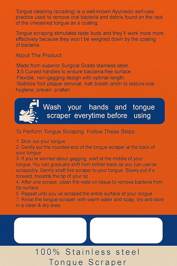 New Tongue Scraper for Adults with Multicolor Travel Cases (2 Pack), 100% Stainless Steel, Reduce Bad Breath, Tongue Scrubber, Oral Care & Hygiene (181 Degrees)