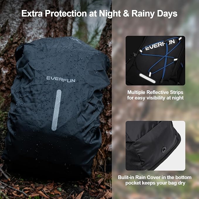 Everfun Hydration Backpack 18L with Water Bladder 2L/3L Hiking Water Backpack Women Men Hydration Pack Insulated Lightweight Day Hydropack with Storage for Hiking, Biking, Running, Festival-StrideForce Fitness