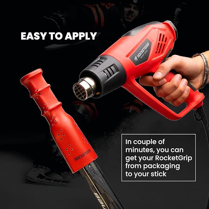 Hockey Stick Rubber Replacement Grip - Better Than Grip Tapes - Long Lasting Premium Quality Easy to Install Ice Hockey Sports Grip for Adults and Kids-StrideForce Fitness