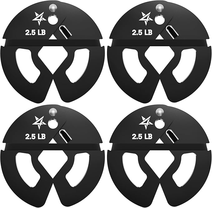 Yes4All Fractional Weight Plates Set, Available In Steel And Rubber, Set of 2/4/6 Plates in 1.25LB, 2.5LB, or 5LB Sizes, Micro Change Plates for Dumbbell and Olympic Barbell Weightlifting-StrideForce Fitness