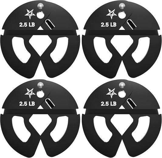 Yes4All Fractional Weight Plates Set, Available In Steel And Rubber, Set of 2/4/6 Plates in 1.25LB, 2.5LB, or 5LB Sizes, Micro Change Plates for Dumbbell and Olympic Barbell Weightlifting-StrideForce Fitness