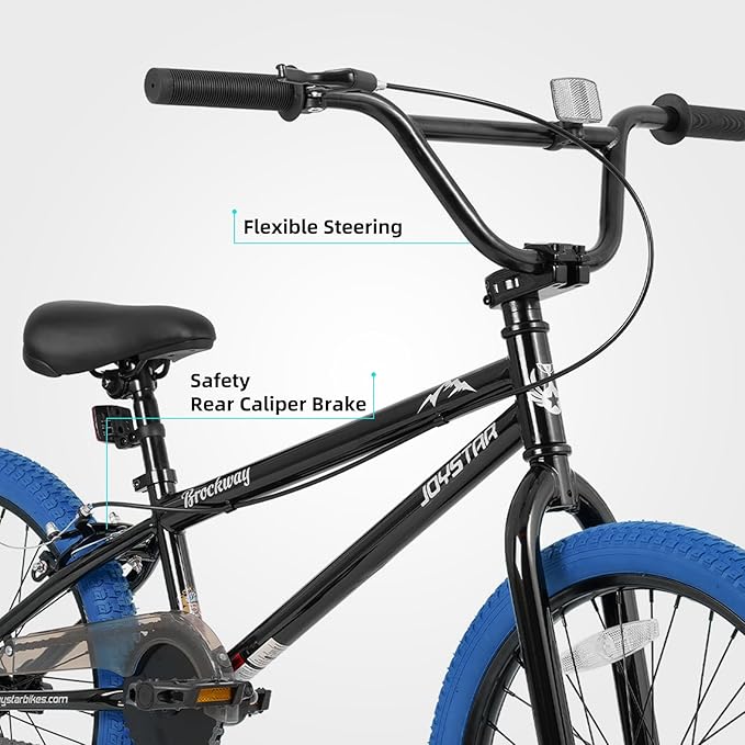 JOYSTAR Brockway Freestyle Kids BMX Bikes 20" 24" Kids Bicycles for 6-14 Years Old Boys Girls and Beginner-Level Riders 2 Pegs Multiple Colors-StrideForce Fitness