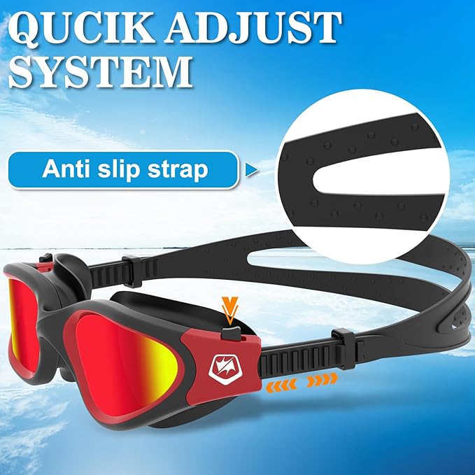 WIN.MAX Polarized Swimming Goggles Swim Pool Goggles Anti Fog Anti UV No Leakage Clear Vision for Men Women Adults Teenagers-StrideForce Fitness