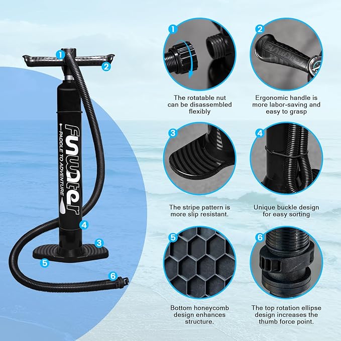 FunWater Inflatable Ultra-Light Stand Up Paddle Board for All Skill Levels with Premium SUP Paddleboard Accessories,Non-Slip Comfort Deck for Youth & Adults-StrideForce Fitness