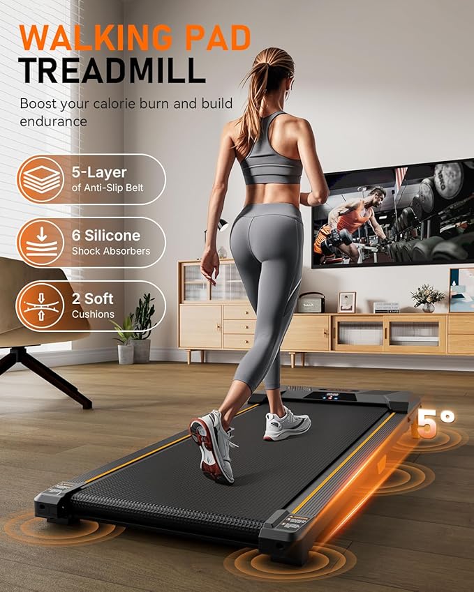 Walking Pad with Incline, BestGod Treadmills for Home 330lbs Capacity Walking Pad Treadmill Portable Under Desk Treadmill, 2.5HP Compact Treadmills Walk Pad with Remote Control-StrideForce Fitness