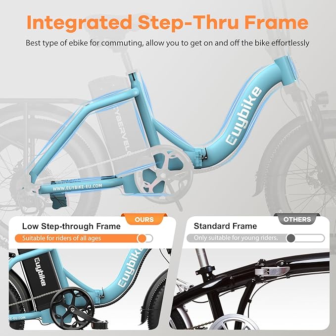 Foldable Electric Bike for Adults, Peak 1000W Brushless Motor 30MPH 70Miles City Commuter Ebike, 48V 20AH Lithium Battery, 20" Fat Tire 7-Speed E-Bicycle with Front Suspension Colourful LCD Display-StrideForce Fitness