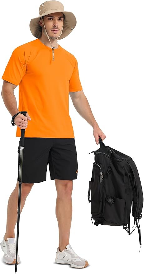 MAGCOMSEN Men's Short Sleeve UPF 50+ Sun Protection Shirts Quick Dry Athletic T-Shirt Hiking Running Swimming Rash Guard-StrideForce Fitness