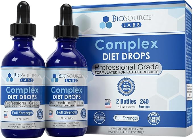 Complex Diet Drops – Best Natural Drops for Men and Women (2 Bottle Pack) - 60 Day Supply-StrideForce Fitness