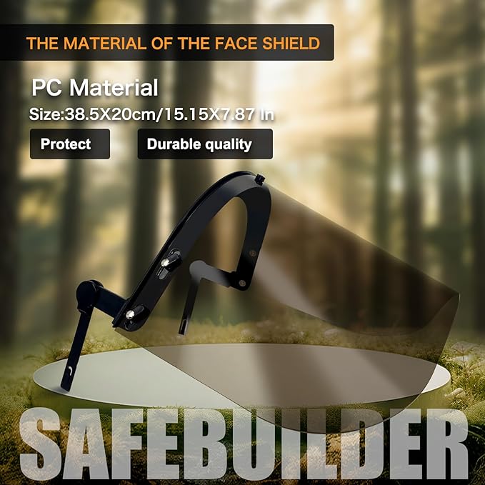 Forestry Safety Helmet with Build-in Visor Mesh Face Shield Ear Muffs 4 in 1 Chainsaw Safety Hard Hats-StrideForce Fitness