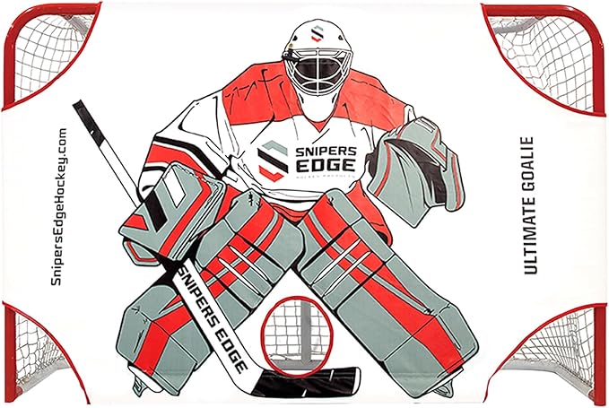 Snipers Edge Hockey - Ultimate Goalie Shooter Tutor - Fits Inside Goal - Long Lasting Durability with Its Impact Resistant Vinyl-StrideForce Fitness