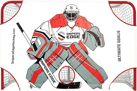Snipers Edge Hockey - Ultimate Goalie Shooter Tutor - Fits Inside Goal - Long Lasting Durability with Its Impact Resistant Vinyl-StrideForce Fitness