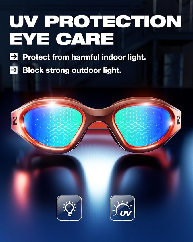 ZIONOR G1 Nava Super Anti-Fog Unisex Swim Goggles Mirror/Bright Smoke Lens-StrideForce Fitness