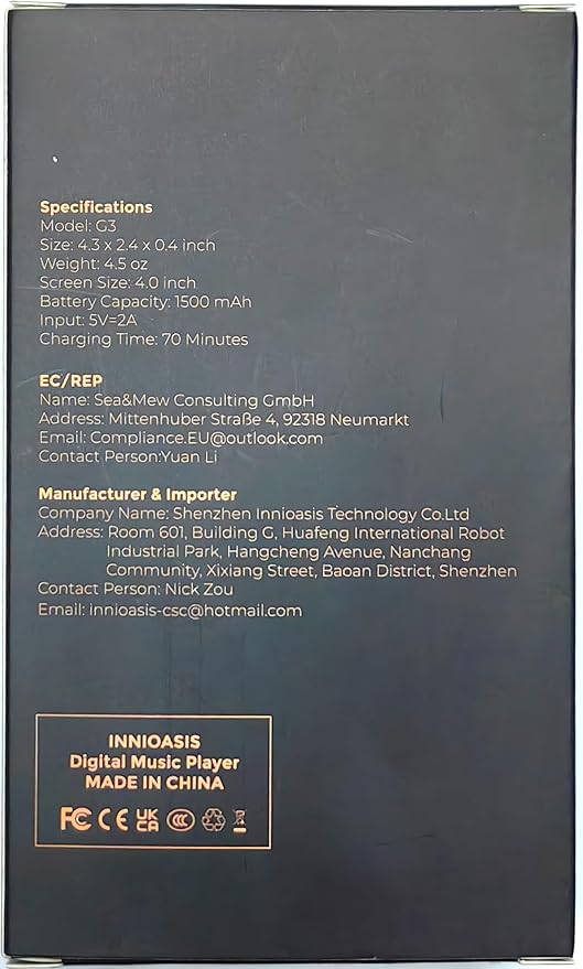 Innioasis MP3 Player with Bluetooth and WiFi, 160GB MP3 Player with Spotify for Kids, 4" Touch Screen Android MP3 MP4 Player with Pandora,Amazon Music,Audible,Libby,Audiobooks(White)-StrideForce Fitness