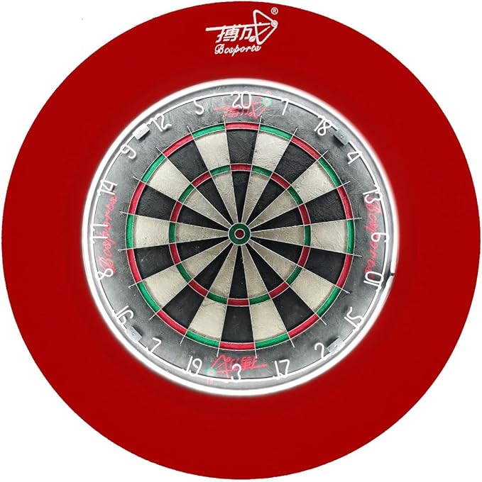 Dartboard Surround with Light Darts Board Surround (Red)-StrideForce Fitness