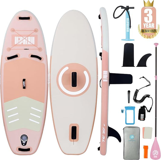 Niphean Inflatable Stand Up Paddle Board with SUP Accessories, Anti-Slip EVA Deck, 10’6’’ Inflatable Paddle Boards for Adults & Youth of All Skill Levels-StrideForce Fitness