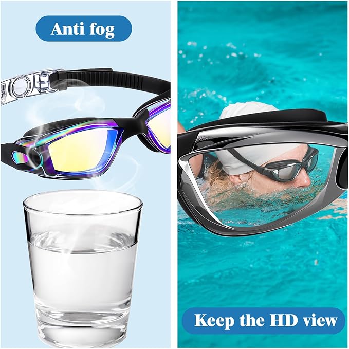 Konohan 10 Pack Swim Goggles Bulk for Kids adult Pool Goggles Anti Fog Silicone No Leak Swimming Glasses for Men Women Youth-StrideForce Fitness