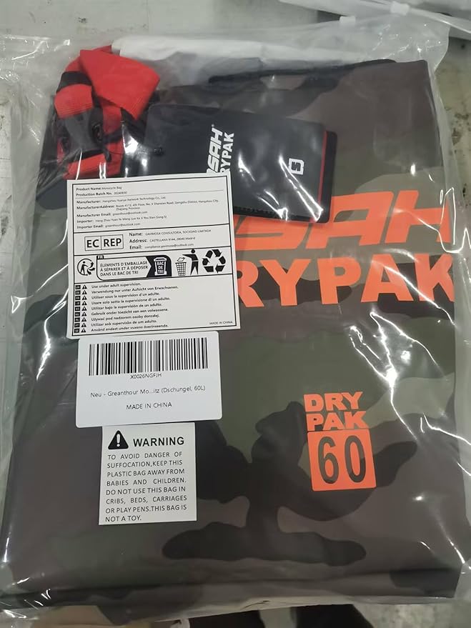 Waterproof Duffel& Luggage Bag - Motorcycle Dry Bag Tail Saddle Bags with Roll Top Closure,Large Storage Space,for Camping, Kayaking, Fishing & Traveling(Jungle, 60L)-StrideForce Fitness